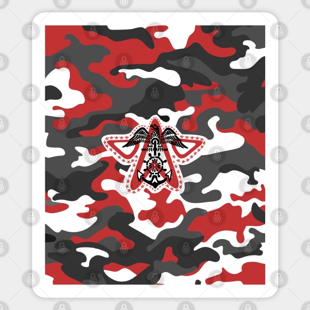 Camouflage Red - Eagle Star Sticker by GR8DZINE